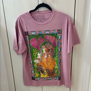 Pink Floyd Vintage Style Tee in Rose and Multicolor